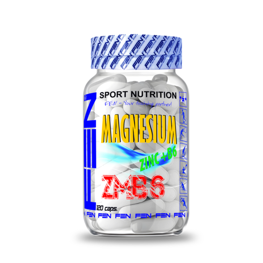 FEN ZMB6 (120 kaps.) (Magnis, Cinkas, Vitaminas B6) - FEN sport nutrition