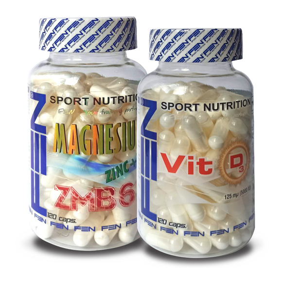 FEN ZMB6 + FEN Vit D, 2 x 120 kaps (vitamines en mineralen complex)
