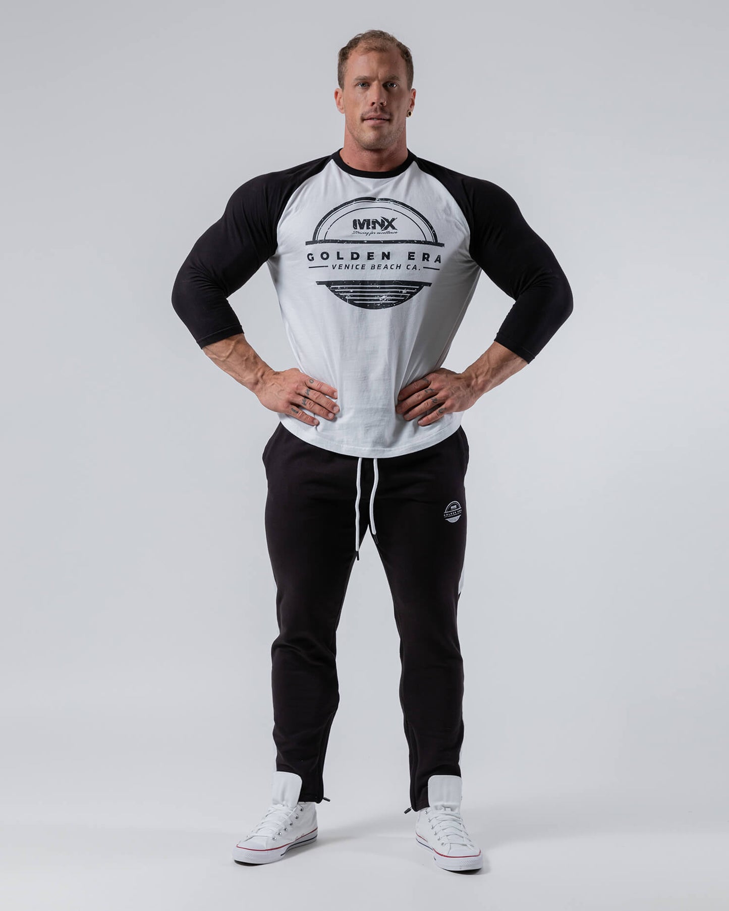 MNX Raglan Top Golden Era White - FEN sport nutrition