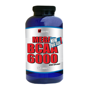 Mega BCAA 6000 160 -välilehti. (BCAA -aminohapot)