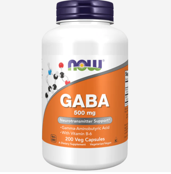 NOW GABA 500mg with B6 - 200 kaps (vegan kaps.) - FEN sport nutrition