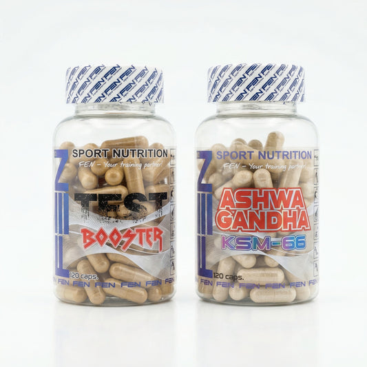 Papildai vyrams - FEN Test Booster + FEN Ashwaganda KSM-66